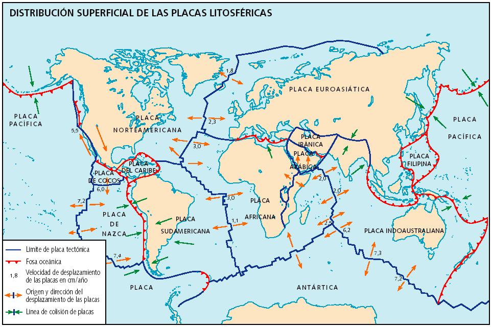 Mapa de Placas Tectonicas Europa